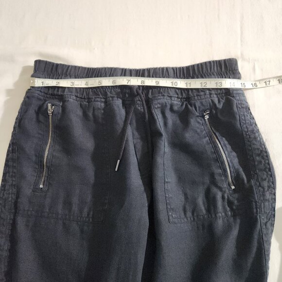 Athleta Cabo Women's Size 4 Black Linen Drawstring Elastic Waist Jogger #530642 - Picture 12 of 16